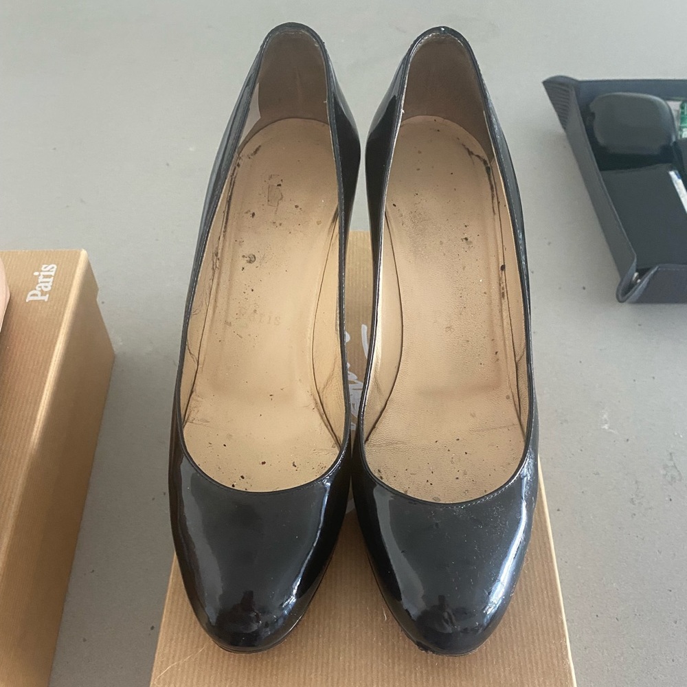 Christian Louboutin prorata 90mm black patent
